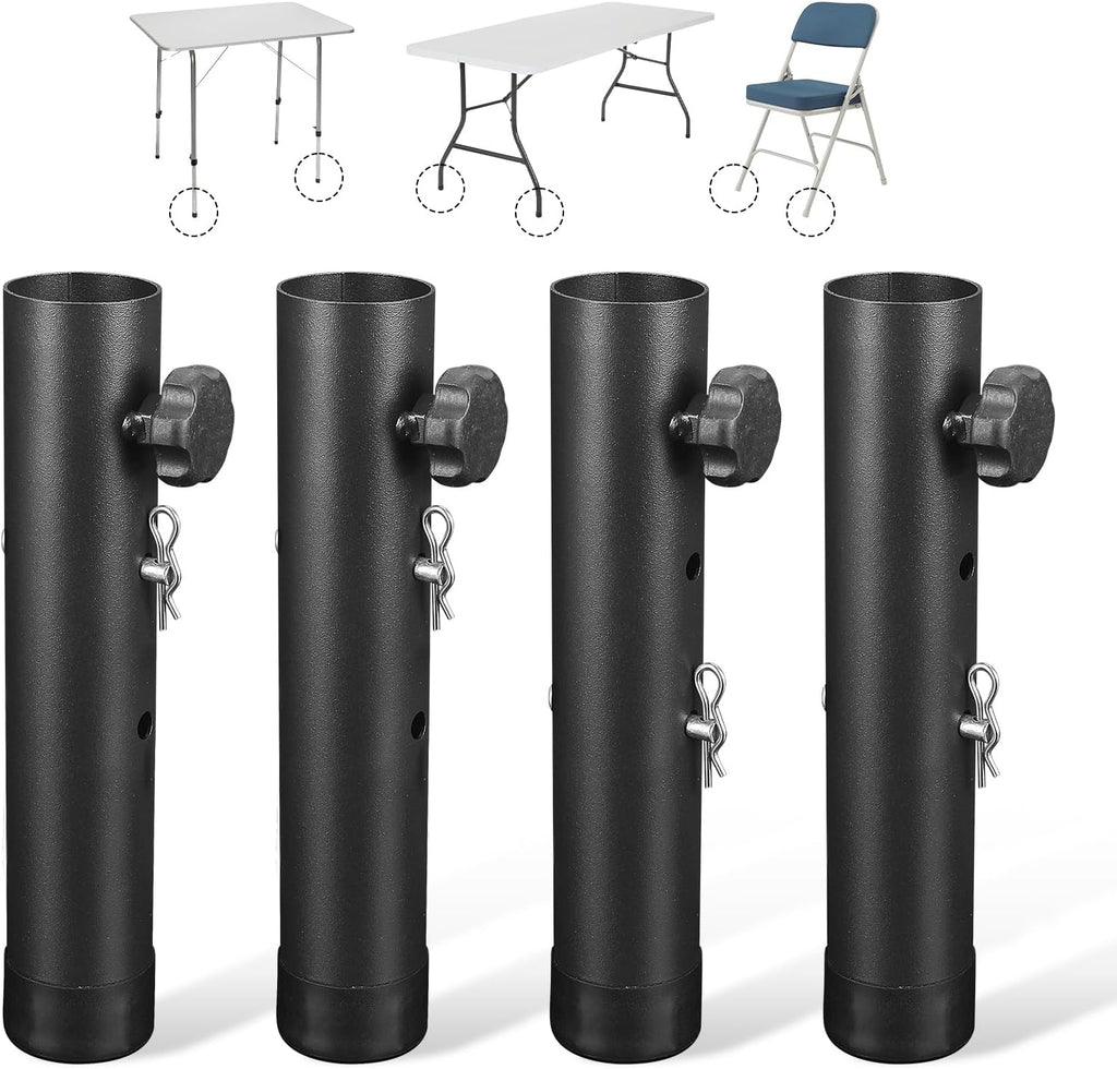 VinBee Folding Table Risers,Folding Table Leg Extenders,2-Levels Height Adjustable Risers for DIY & Back Pain Relief for Office,Dining,Standing Desk 4 Pack (7.7 inch)-Legs for Furniture