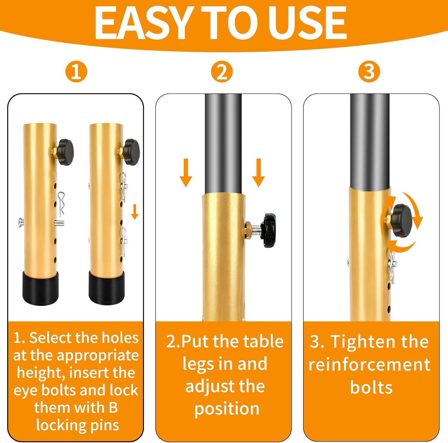 VinBee 4 Pack Adjustable Table Leg Extenders with Wheels（Brown）